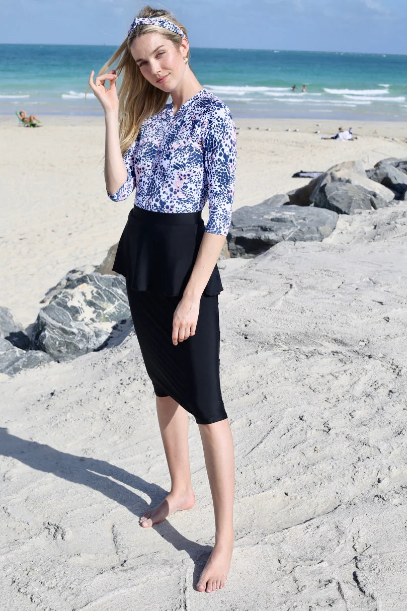 Peplum skirt swimsuit hot sale